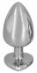 Plug in alluminio con gemma decorativa. 9,4 cm