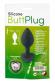 Plug in silicone con zircone a forma di cuore.
