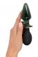 Double plug in silicone e vetro con vibrazione. Ricaricabile