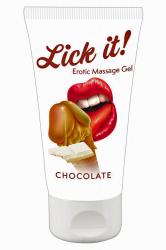 Gel massaggiante gusto cioccolato bianco. 50 ml.