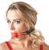 Ball Gag rossa in silicone.