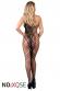 Catsuit a rete con taglio asimmetrico.