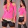 Top con spalle scoperte e cuoricini. Fucsia.