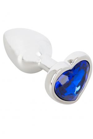 Plug in metallo con gemma a cuore effetto glamour