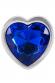 Plug in metallo con gemma a cuore effetto glamour