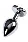 Plug in metallo con cristallo rosso.