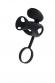 Guaina vibrante in silicone con stimolatore. Nero