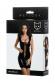 Vestito in Wetlook con aperture stringate.