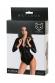Body lucido maniche lunghe con zip anteriore.