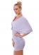 Mini abito con motivo strass anteriore. Grigio