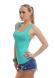 Canotta con pizzo posteriore. Celeste