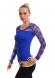 Shirt con maniche in pizzo. Blu