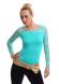 Shirt con maniche in pizzo. Menta