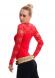 Shirt con maniche in pizzo. Rosso