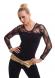 Shirt con maniche in pizzo. Nero