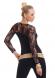 Shirt con maniche in pizzo. Nero
