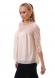 Blusa con inserti in pizzo. Beige