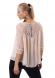 Blusa con inserti in pizzo. Beige