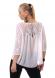 Blusa con inserti in pizzo. Bianco