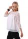 Blusa con inserti in pizzo. Bianco