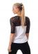 Maglia maniche 3/4 con pizzo. Bianco/nero