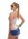 Top con ricamo posteriore. Beige
