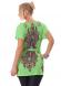 Blusa con motivi fantasia + cintura. Verde