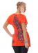 Blusa con motivi fantasia + cintura. Arancione