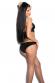 Monokini nero con incrocio e fibbie.