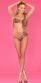 Monokini leopardato asimmetrico con catenelle e ciondoli.