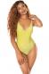 Costume da bagno intero con lurex. Giallo