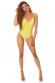 Costume da bagno intero con lurex. Giallo