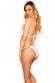 Monokini bianco con catenelle.