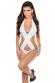 Monokini bianco con incrocio e perle.