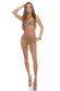 Monokini leopardato con fibbie e borchie dorate.