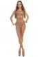 Monokini leopardato con fibbie e borchie dorate.