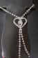 Catenina piede con strass e cuore.