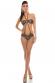 Monokini pitonato con catene dorate.