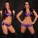 Top viola lucido con zip.