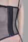Guepiere beige-nera in tulle e pizzo + tanga.