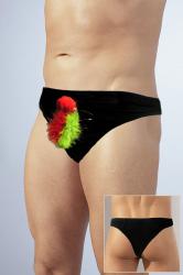 Slip uomo con pappagallo in peluche.