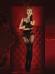 Collant nero/rosso effetto reggicalze. Art. 340