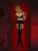 Collant nero/rosso effetto reggicalze. Art. 340