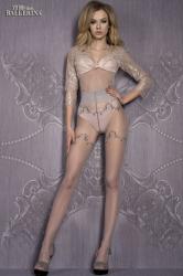 Collant con ricami. Grigio. Art. 413