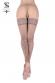 Ballerina: calze autoreggenti con riga e disegno. Grigio. Art. 552
