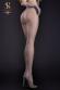 Collant velato c/riga e ramage. Grigio/argento. Art. 558
