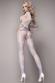 Collant bianco velato con ricami e lurex. Art. 580