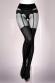 Collant aperto effetto reggicalze con dettagli a righe. Art. BS136