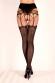 Collant aperto nero/nudo con motivo reggicalze. Art. BS106
