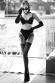 Collant aperto nero/nudo con motivo reggicalze. Art. BS106